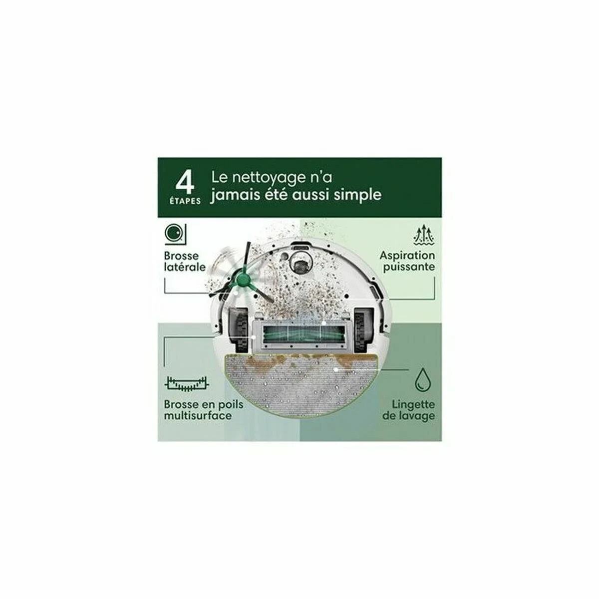 Robot Aspirador Roomba 105 COMBO WHITE