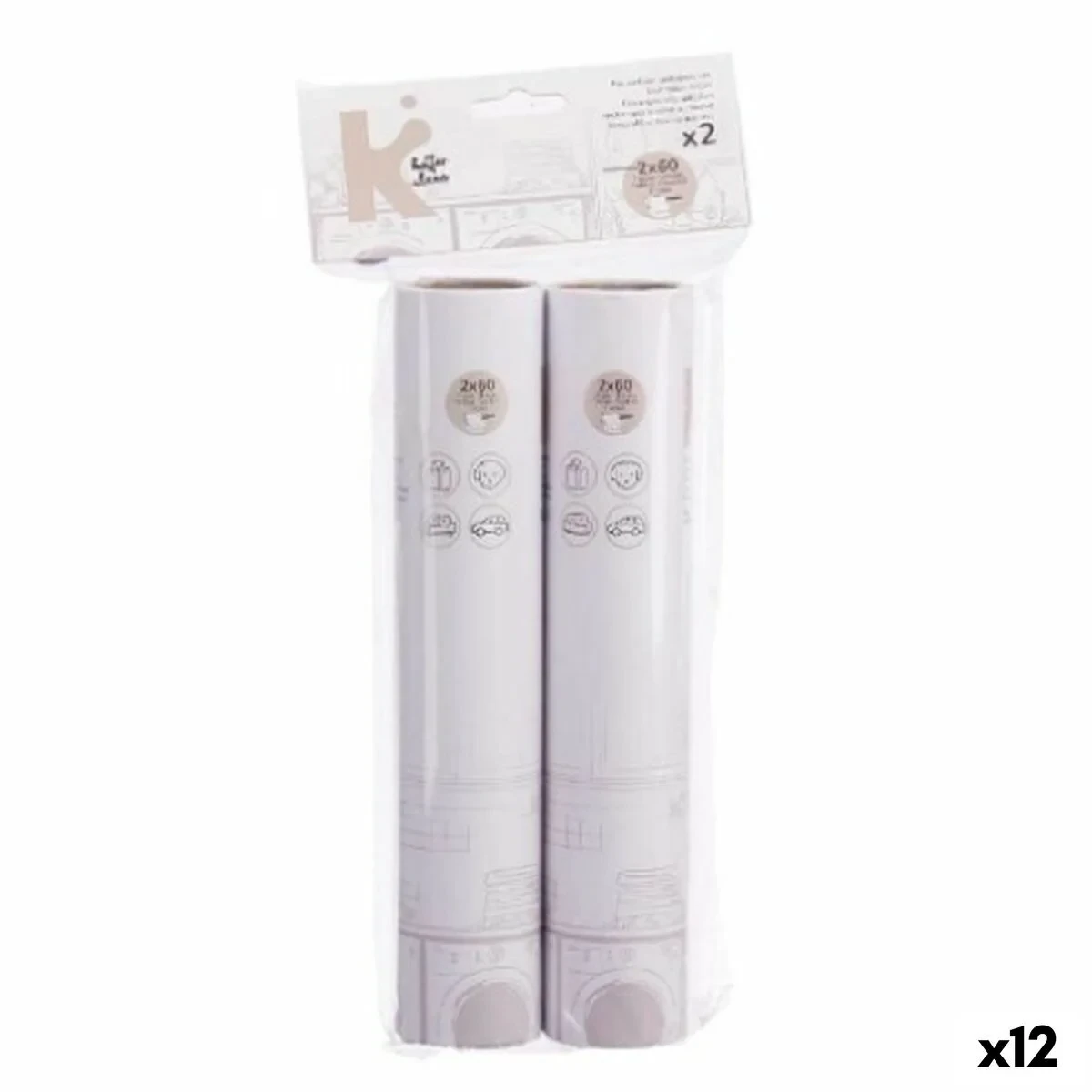 Quitapelusas Blanco 24 x 19 cm 14 x 31 x 4,5 cm Recambio (12 Unidades)