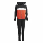 Chándal Mujer Adidas Tiberio 3-Stripes Colorblock Fleece Negro Rojo
