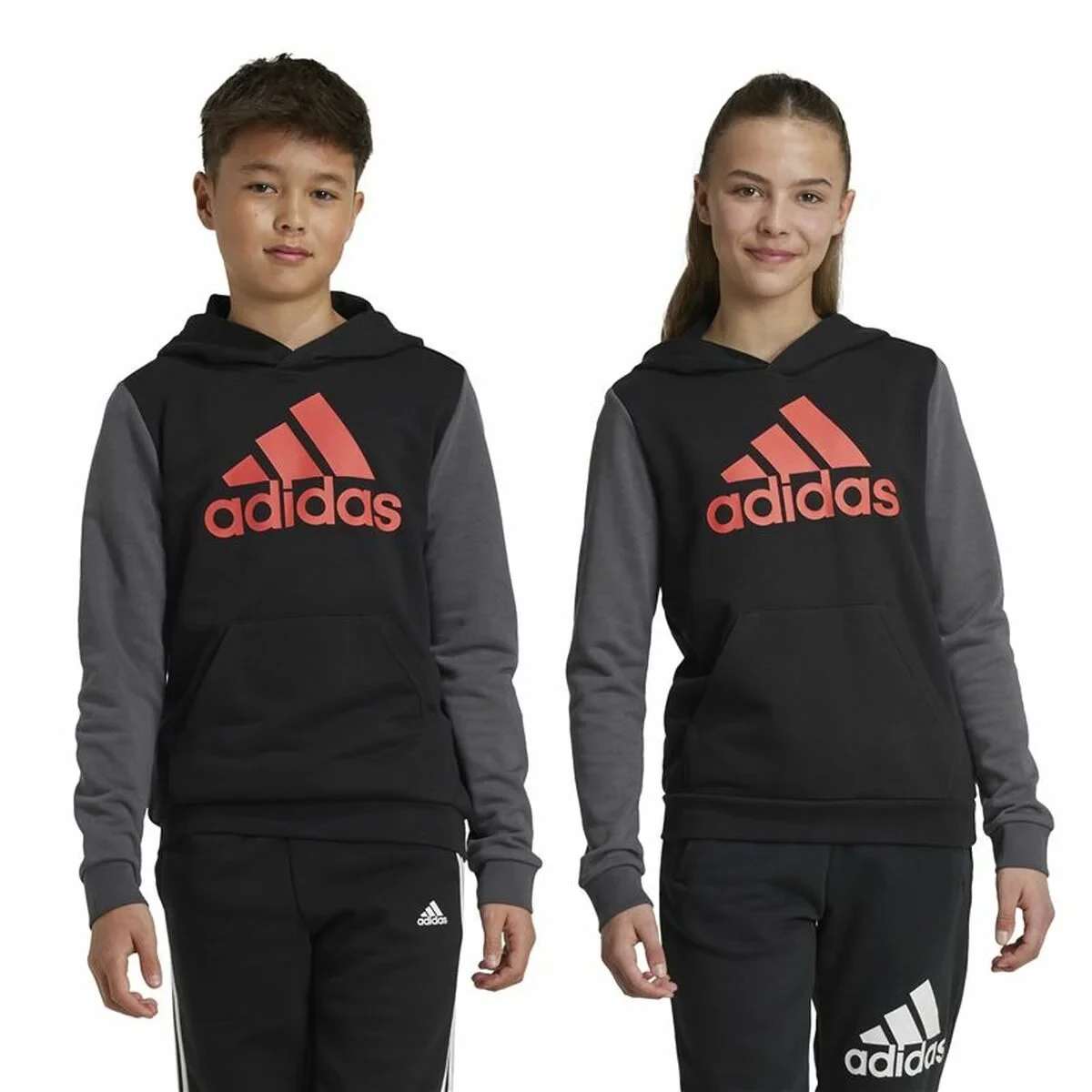 Sudadera con Capucha Niña Adidas Essentials Gris