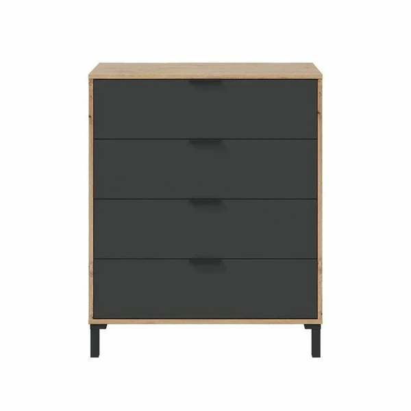 Cómoda Marrón Negro 77,5 x 40 x 93,5 cm