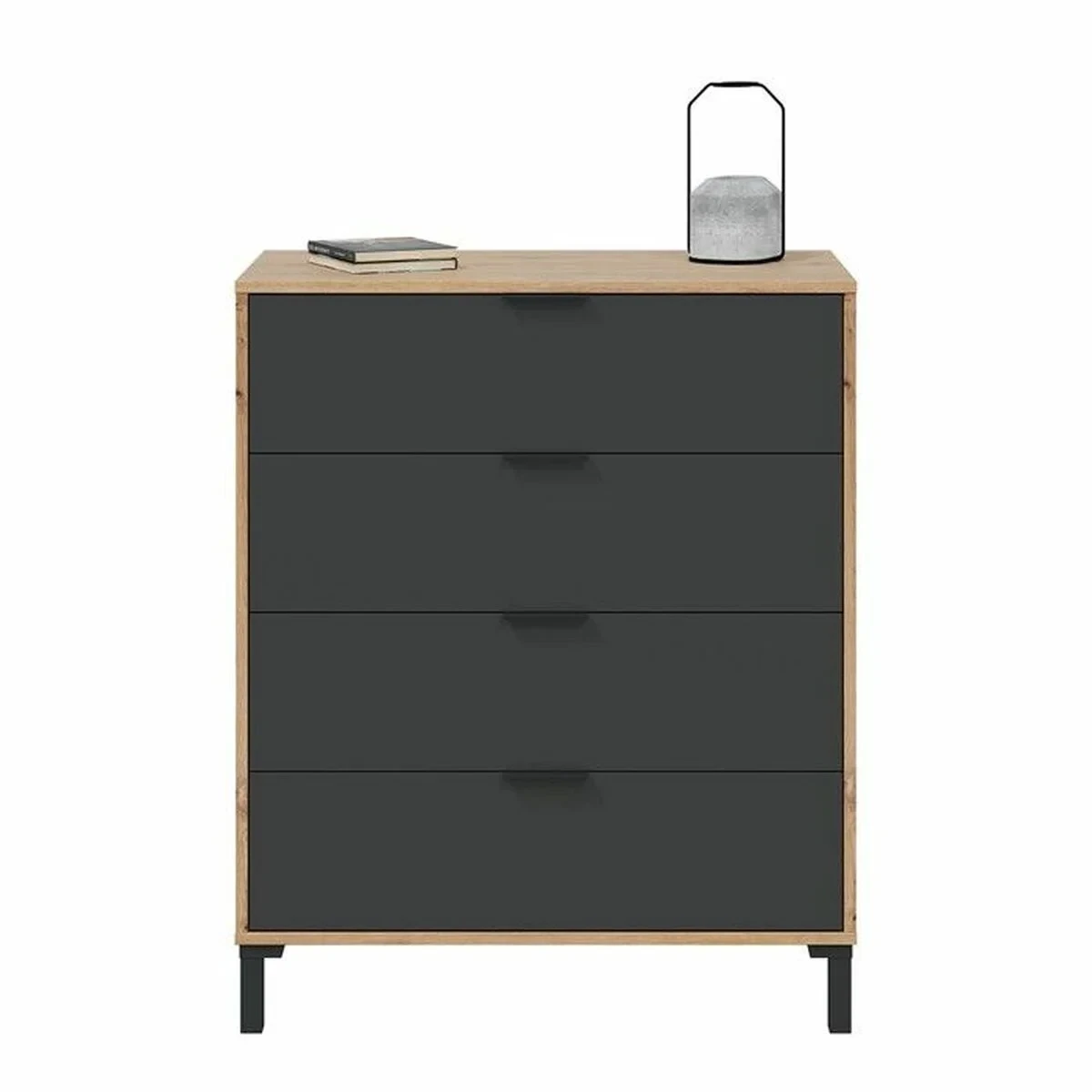 Cómoda Marrón Negro 77,5 x 40 x 93,5 cm