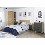 Cómoda Marrón Negro 77,5 x 40 x 93,5 cm