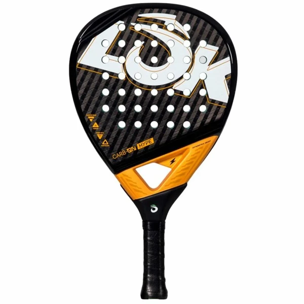 Pala de Pádel Lok Sports Carb-On Hype Negro Naranja
