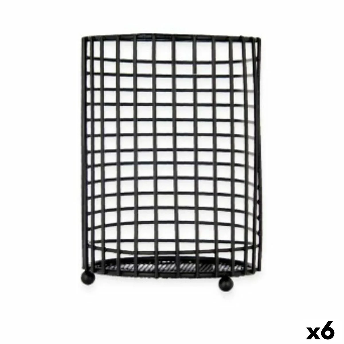 Bote para Utensilios de Cocina Kinvara Metal 11,3 x 16 x 11,3 cm (6 Unidades)