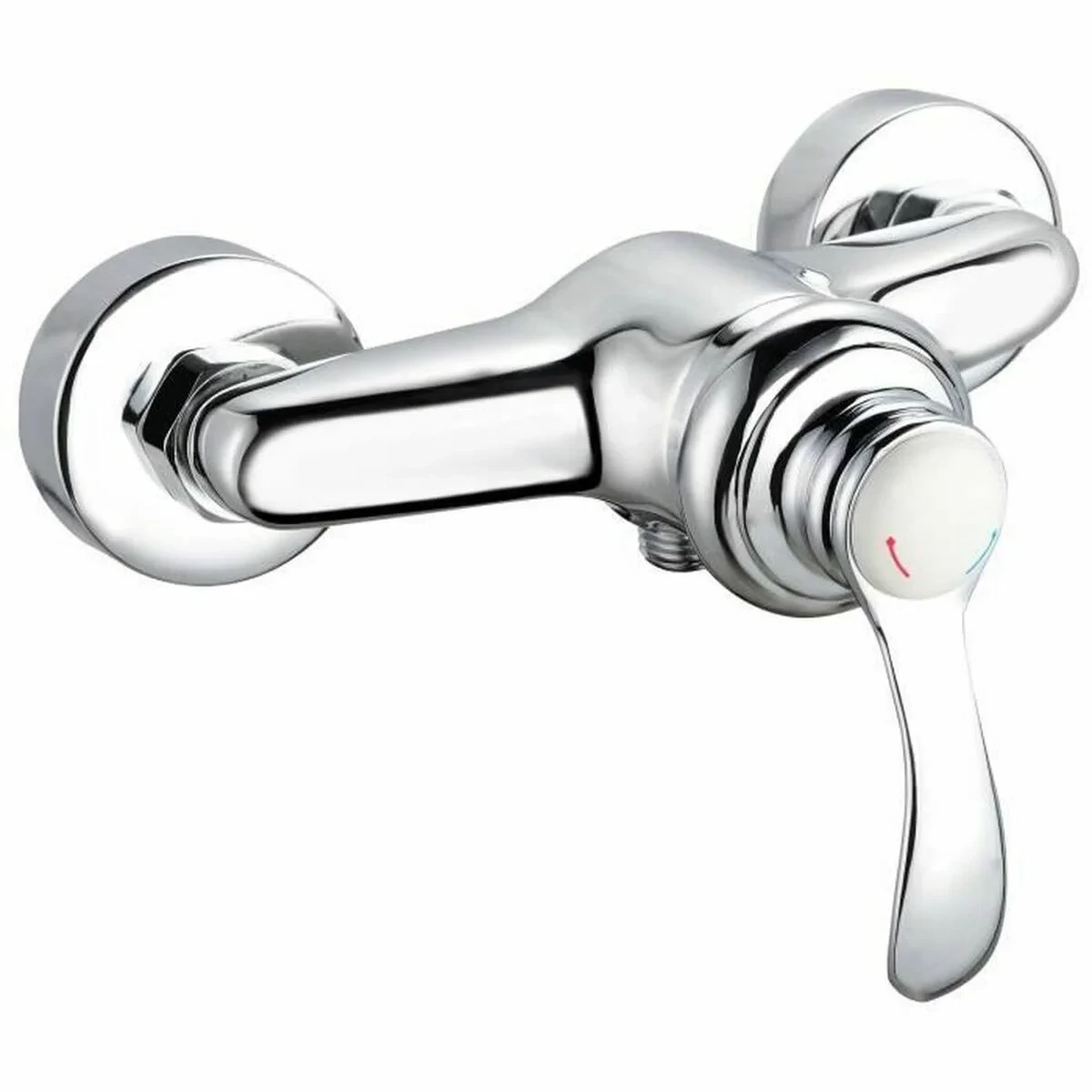 Grifo Monomando Rousseau Byron Gris Chrome Metal Latón 15 cm Ducha