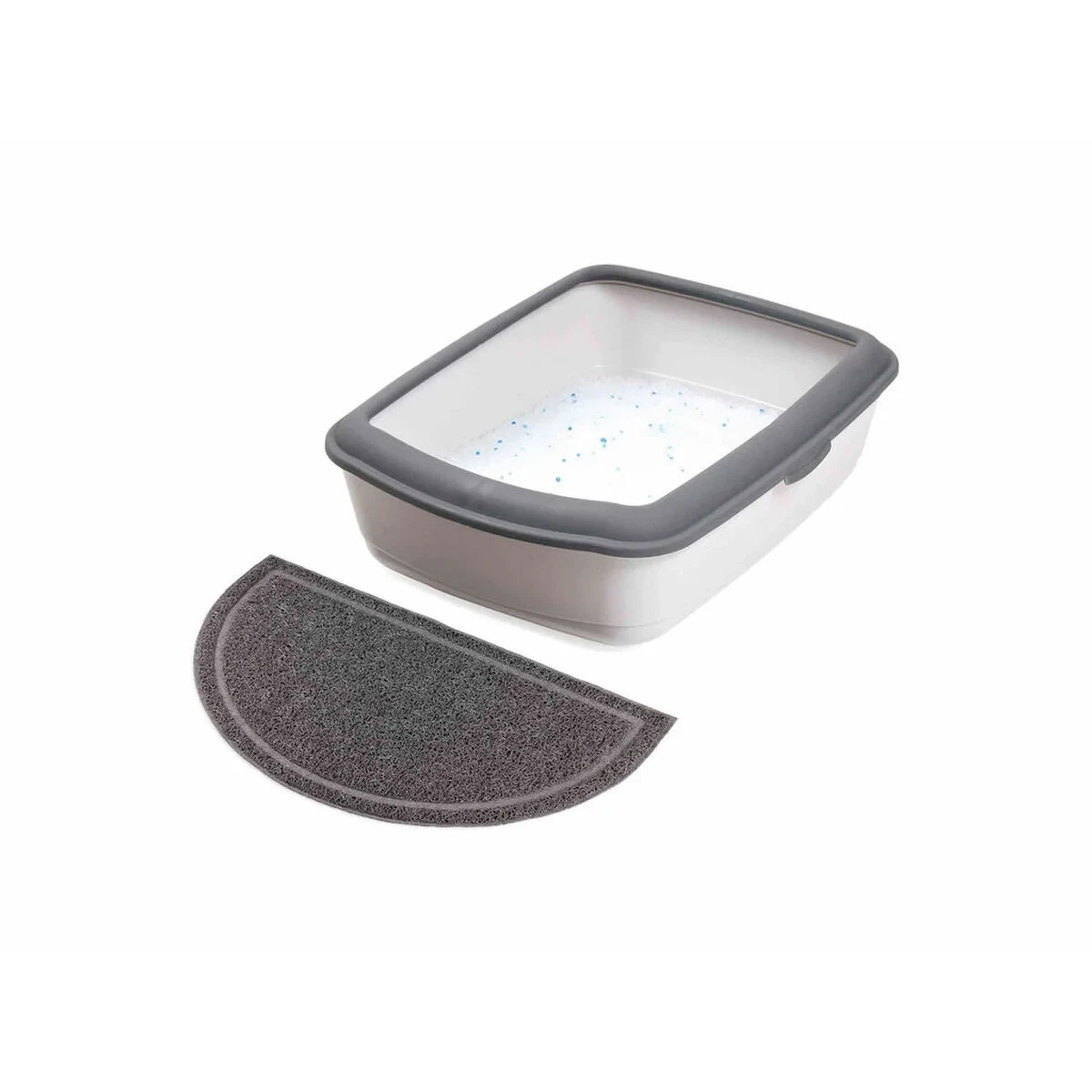 Alfombra para Arenero de Gatos Trixie Antracita PVC 59 × 35 cm