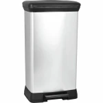 Cubo de basura Curver CURVER Plateado Metal 50 L