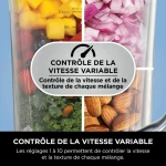 Batidora de Vaso NINJA Negro Acero 1200 W 2,1 L