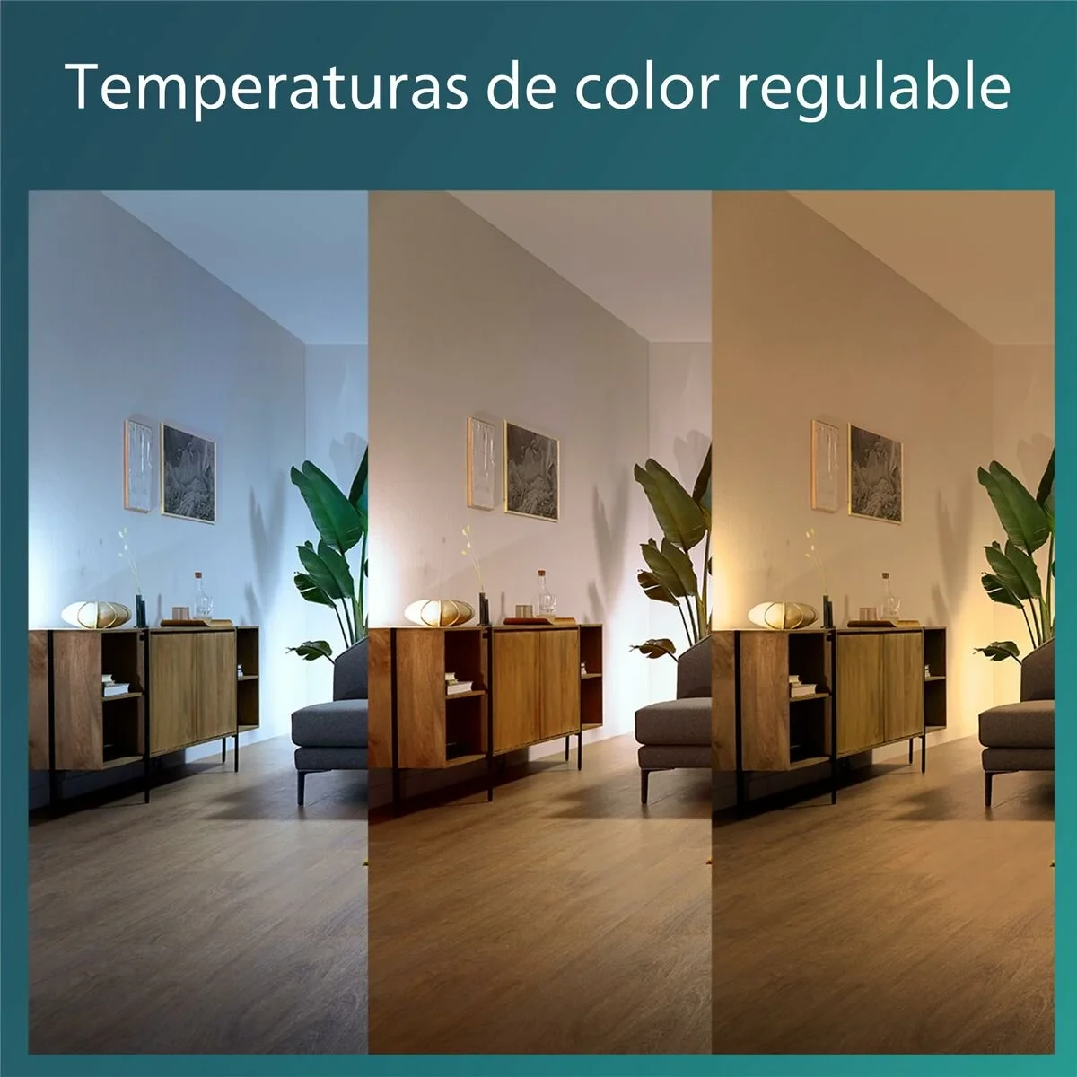 Ventilador de Techo con Luz Philips 929004081801 Blanco Dorado (4000 K) (2700 K)