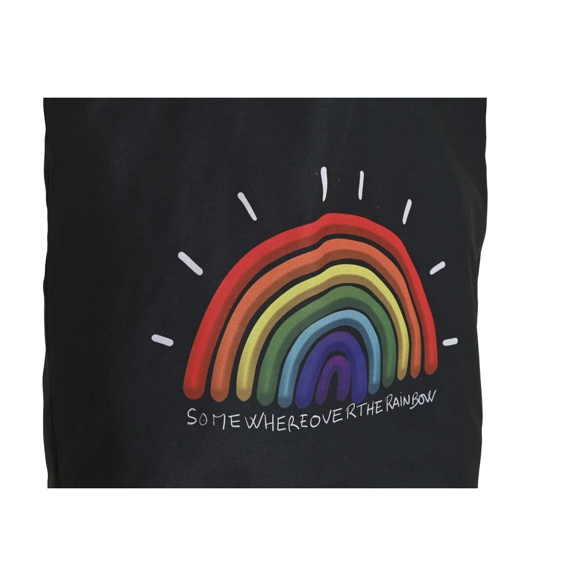 Bolsa de tela DKD Home Decor Negro Poliéster Nylon 43 x 15 x 40 cm (2 Unidades)