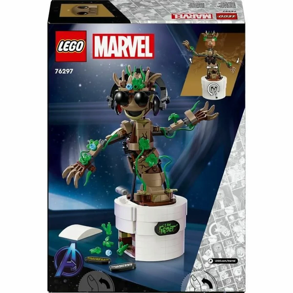 Juego de Construcción Marvel El Baile de Baby Groot Lego 76297