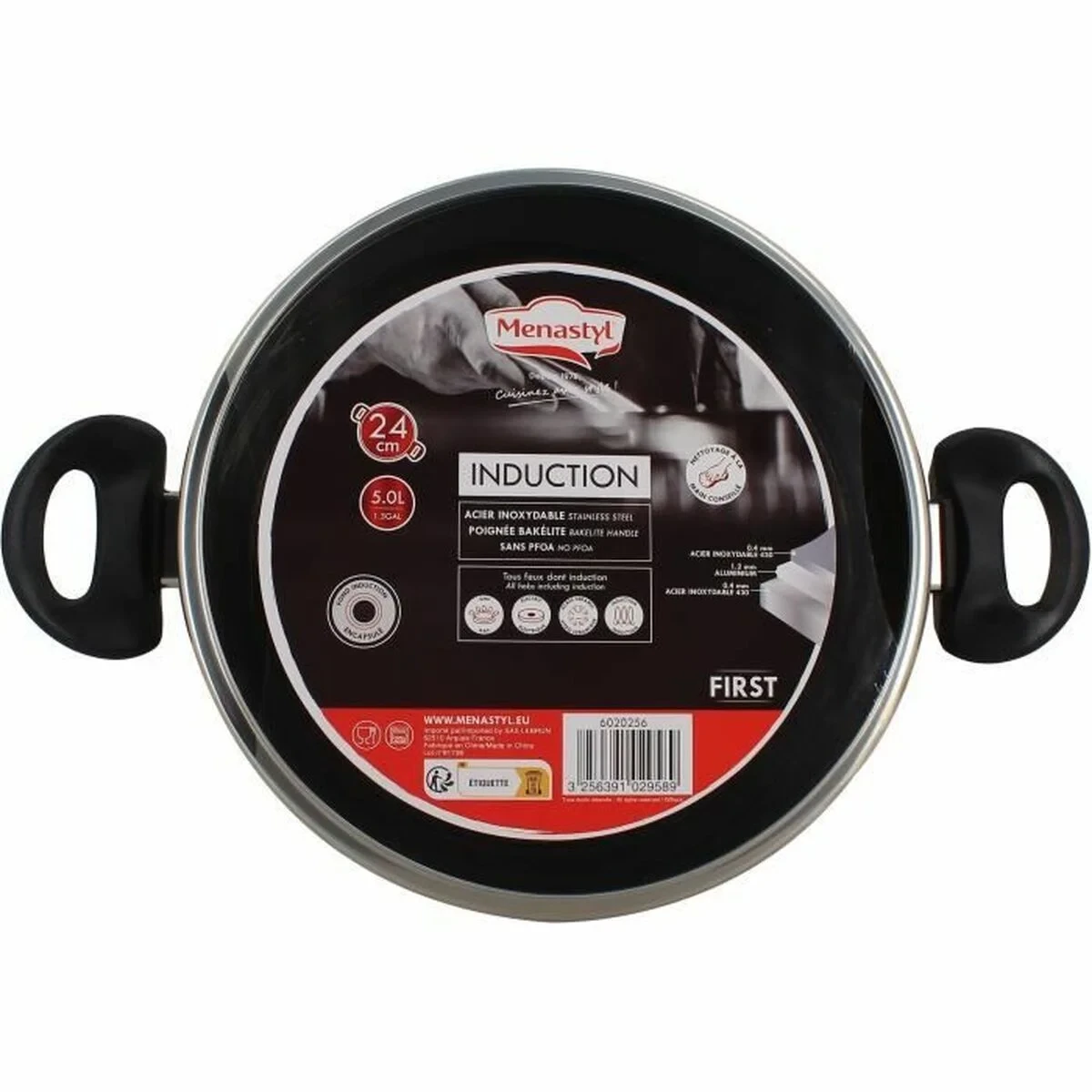 Cacerola Menastyl Ø 24 cm Acero