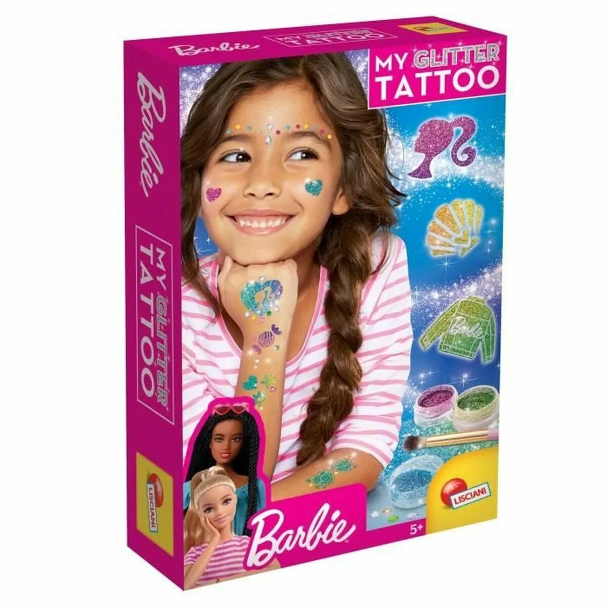 Tatuajes Temporales Lisciani Giochi My Glitter Tatoo Purpurina 20 Piezas