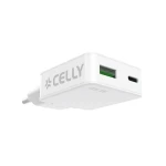 Cargador de Pared Celly SLIMTC1C1A45WWH Blanco 45 W
