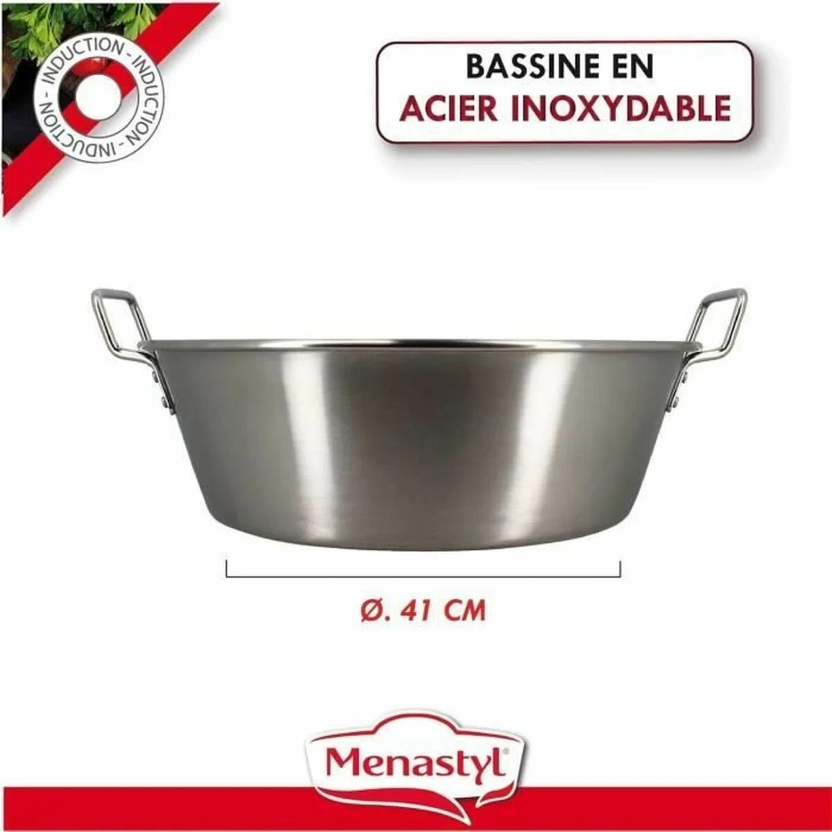 Recipiente Conservador de Alimentos Menastyl 40,5 cm Plateado Rectangular