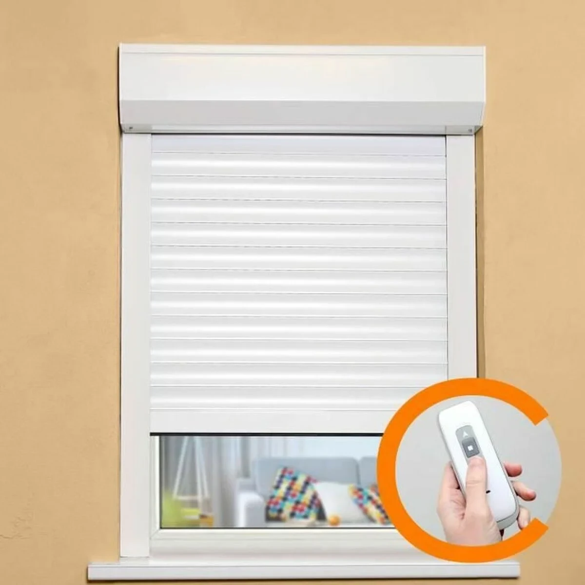 Persiana Blanco PVC Aluminio 155 x 120 cm