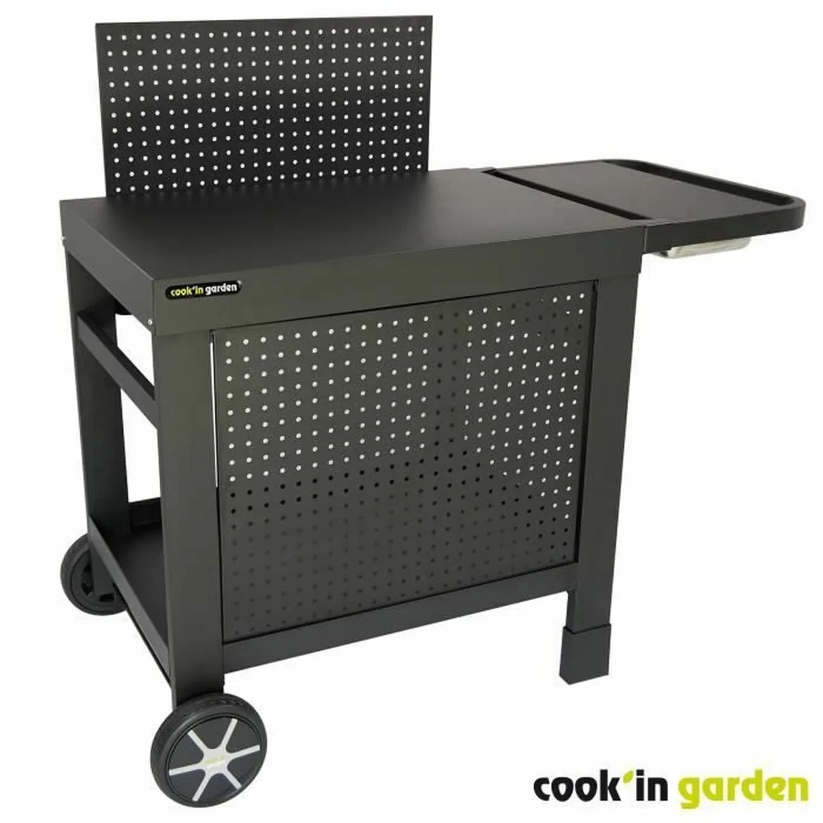 Mesa de barbacoa Cook'in Garden Reva 110 Premium Acero Jardín Negro 108 x 55 cm