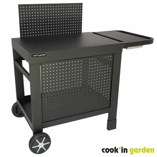 Mesa de barbacoa Cook'in Garden Reva 110 Premium Acero Jardín Negro 108 x 55 cm
