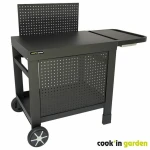 Mesa de barbacoa Cook'in Garden Reva 110 Premium Acero Jardín Negro 108 x 55 cm