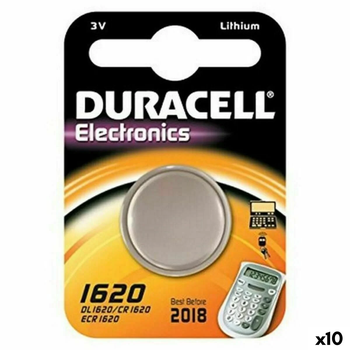 Pila de Botón de Litio DURACELL 3V (10 Unidades)