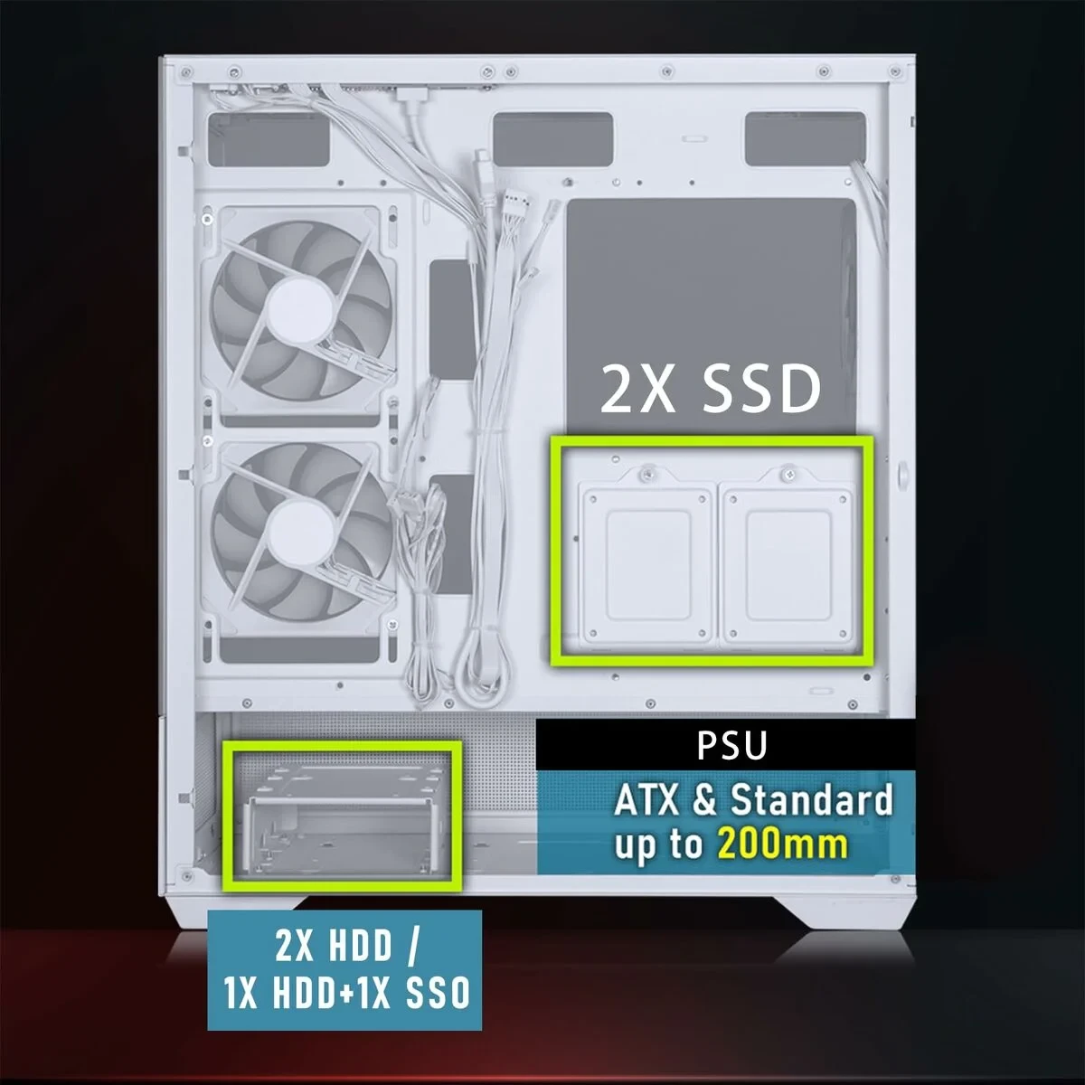 Caja Semitorre ATX BitFenix CETO Basic Blanco