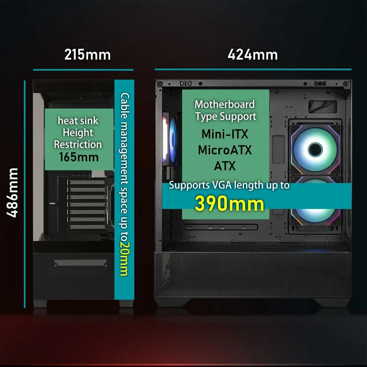 Caja Semitorre ATX BitFenix CETO Basic Blanco
