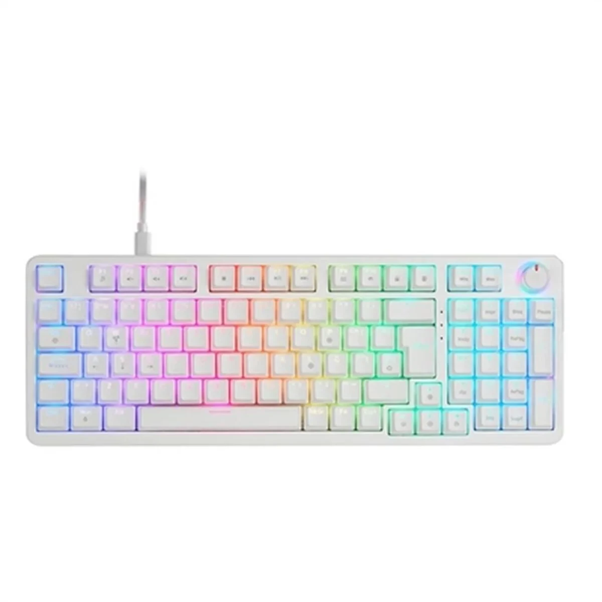 Teclado Gaming Mars Gaming MKPROWBES Blanco Qwerty Español