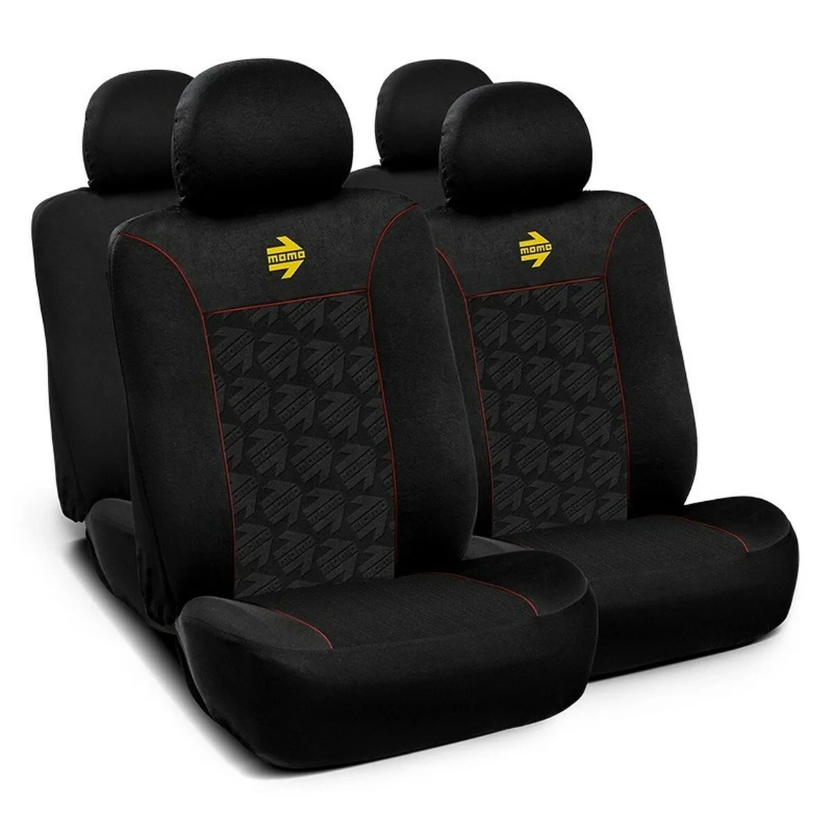 Fundas para Asientos de Coche MOMO MOMLSC050BR Negro Rojo 11 Piezas