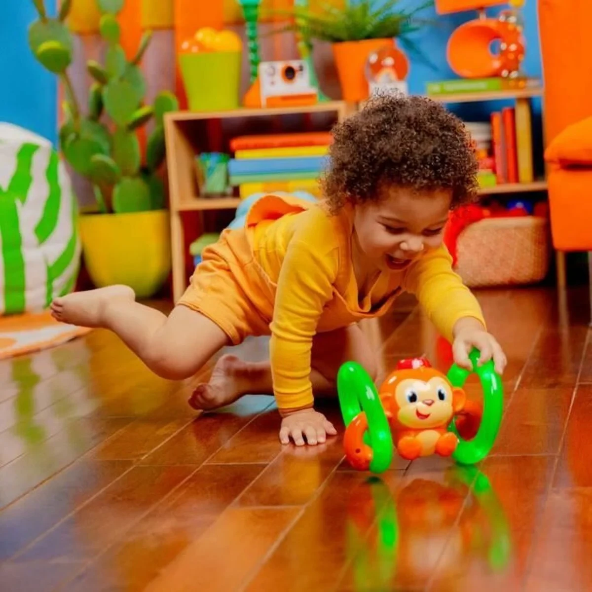 Juguete Musical Bright Starts Little Roll & Glow Monkey