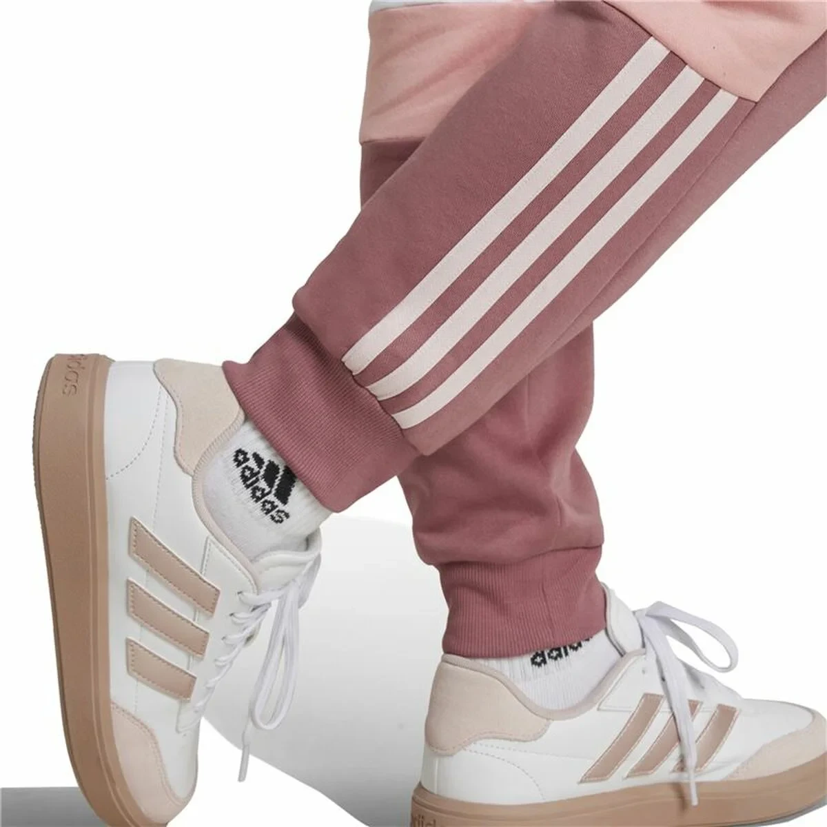 Pantalón Largo Deportivo Adidas Tiberio 3-Stripes Colorblock Rosa