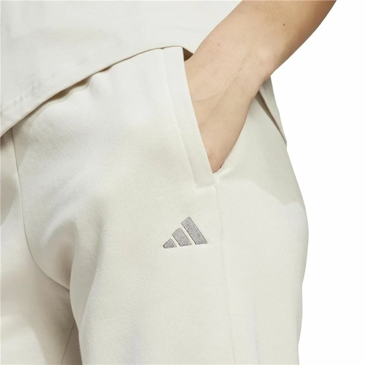 Pantalón Largo Deportivo Adidas Essentials Blanco Mujer
