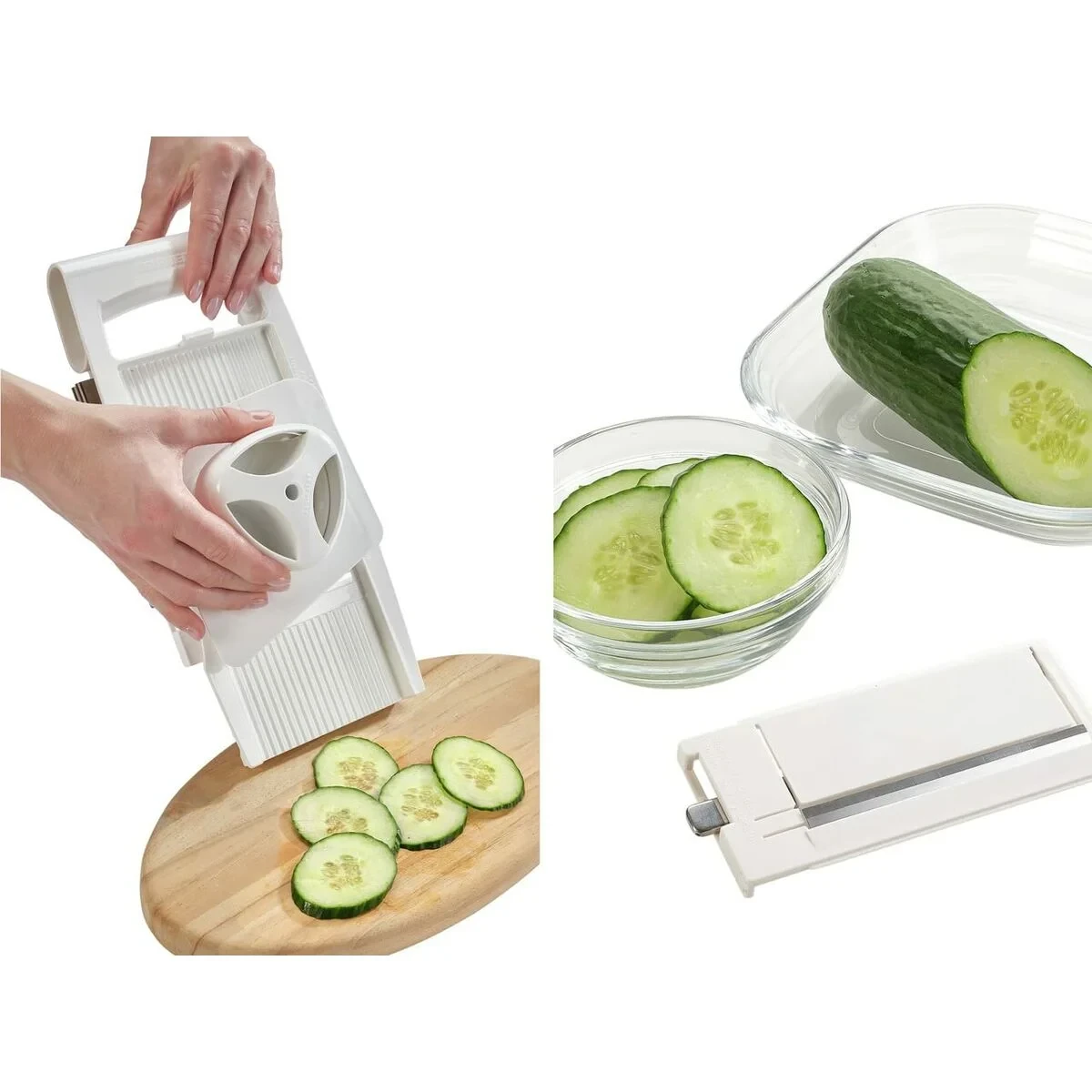 Mandolina-Rallador Leifheit Blanco Acero Inoxidable Plástico 4 en 1