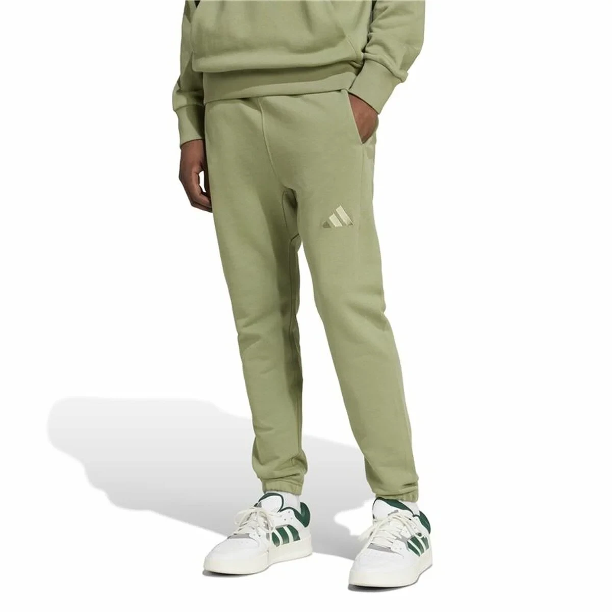 Pantalón Largo Deportivo Adidas Regular Tapered Verde Hombre