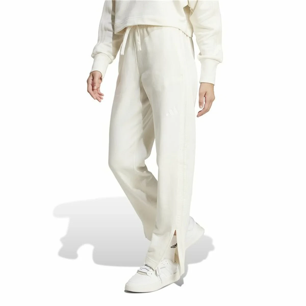Pantalón Largo Deportivo Adidas All Szn French Terry Blanco Mujer