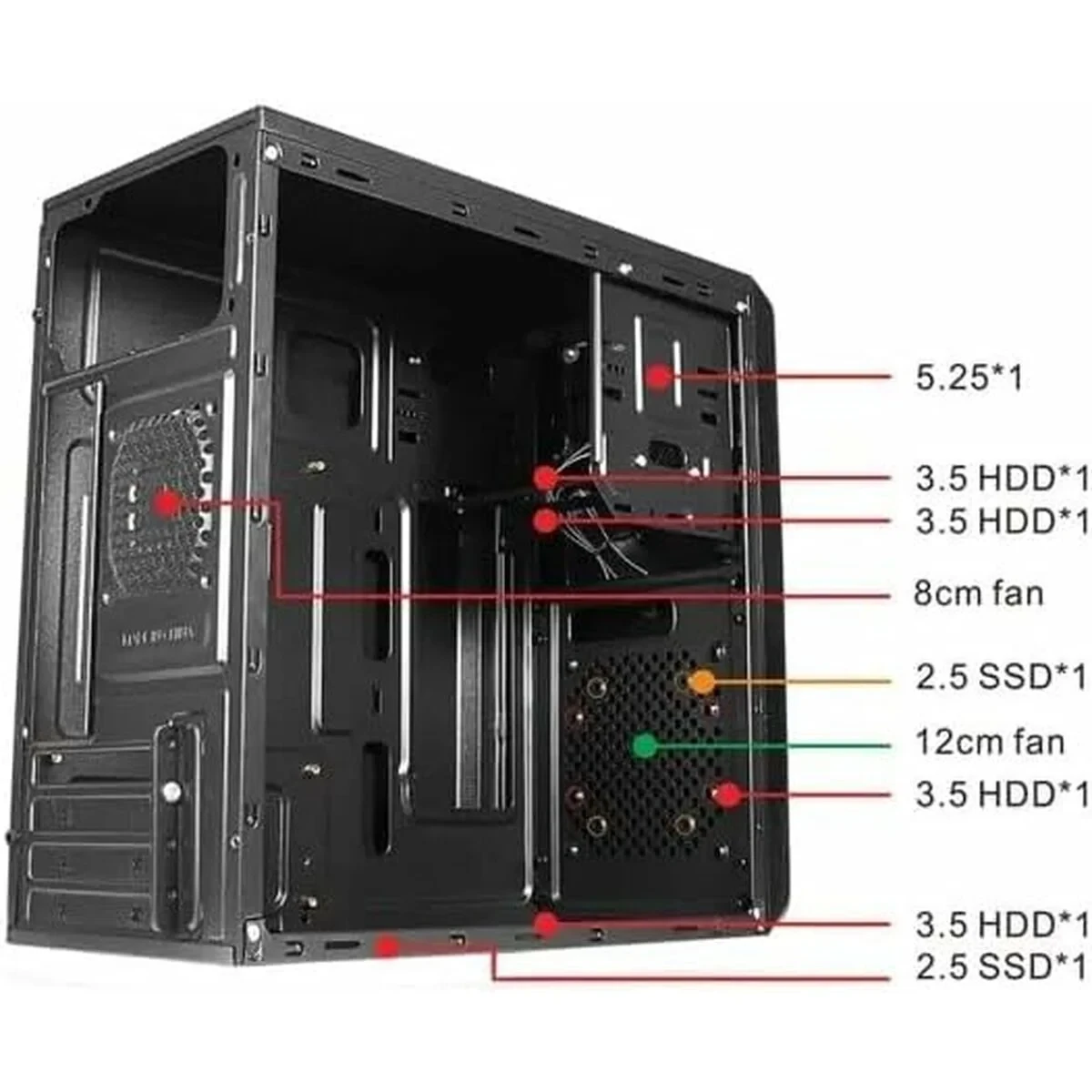Caja Semitorre ATX approx! APPC-301F Negro