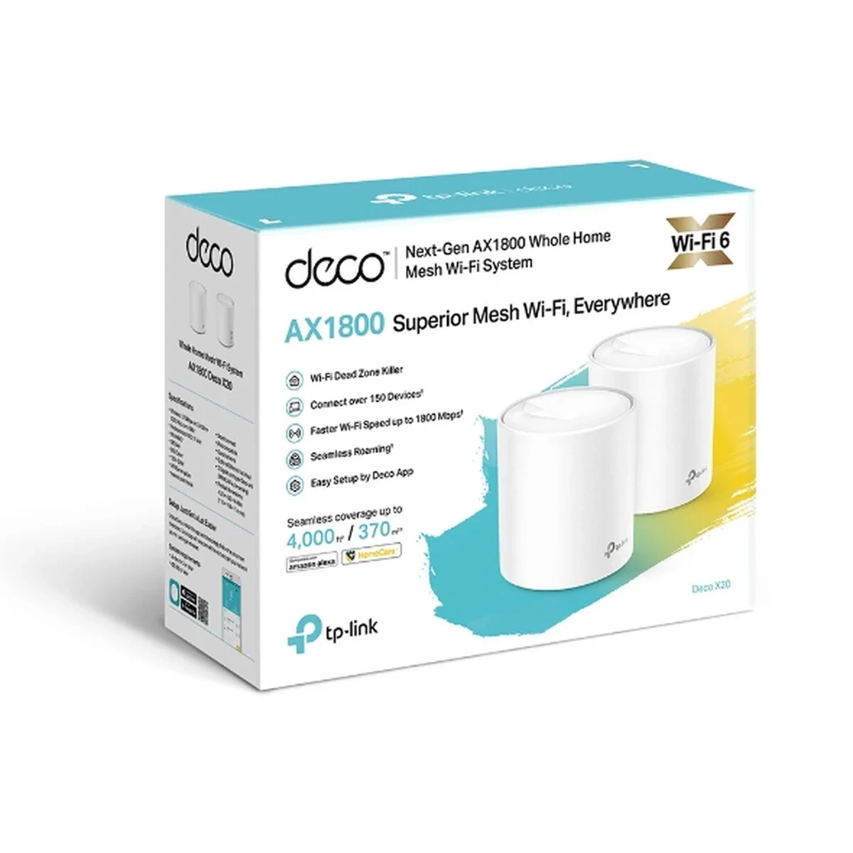 Punto de Acceso TP-Link Deco X20 (2-pack) 1200 Mbps Mesh