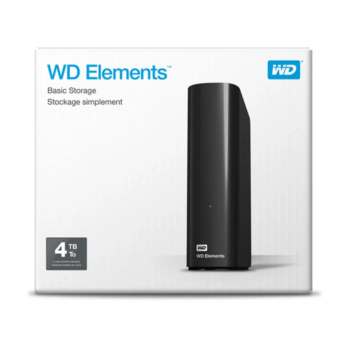 Disco Duro Externo Western Digital WD Elements Desktop Negro 4 TB HDD