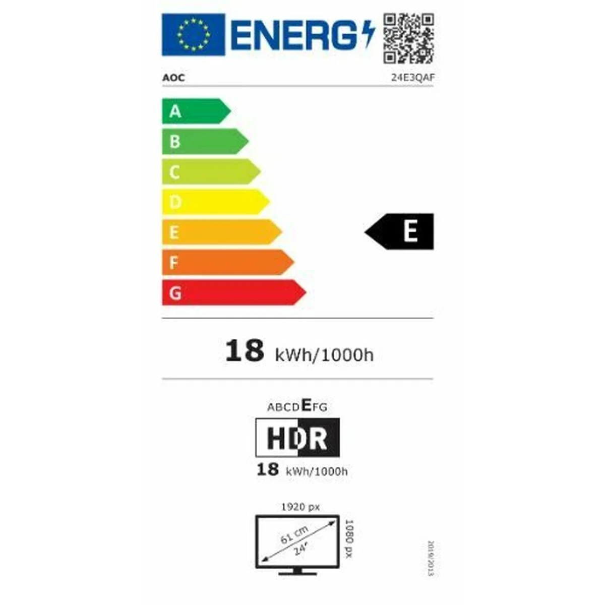 Monitor AOC 24E3QAF Full HD 24"