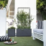 Maceta Deroma Antracita 38 x 38 x 39 cm Plástico Cuadrada Cubo 38 cm