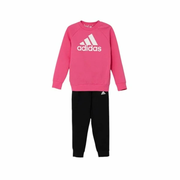 Chándal Infantil Adidas Essentials Negro Rosa