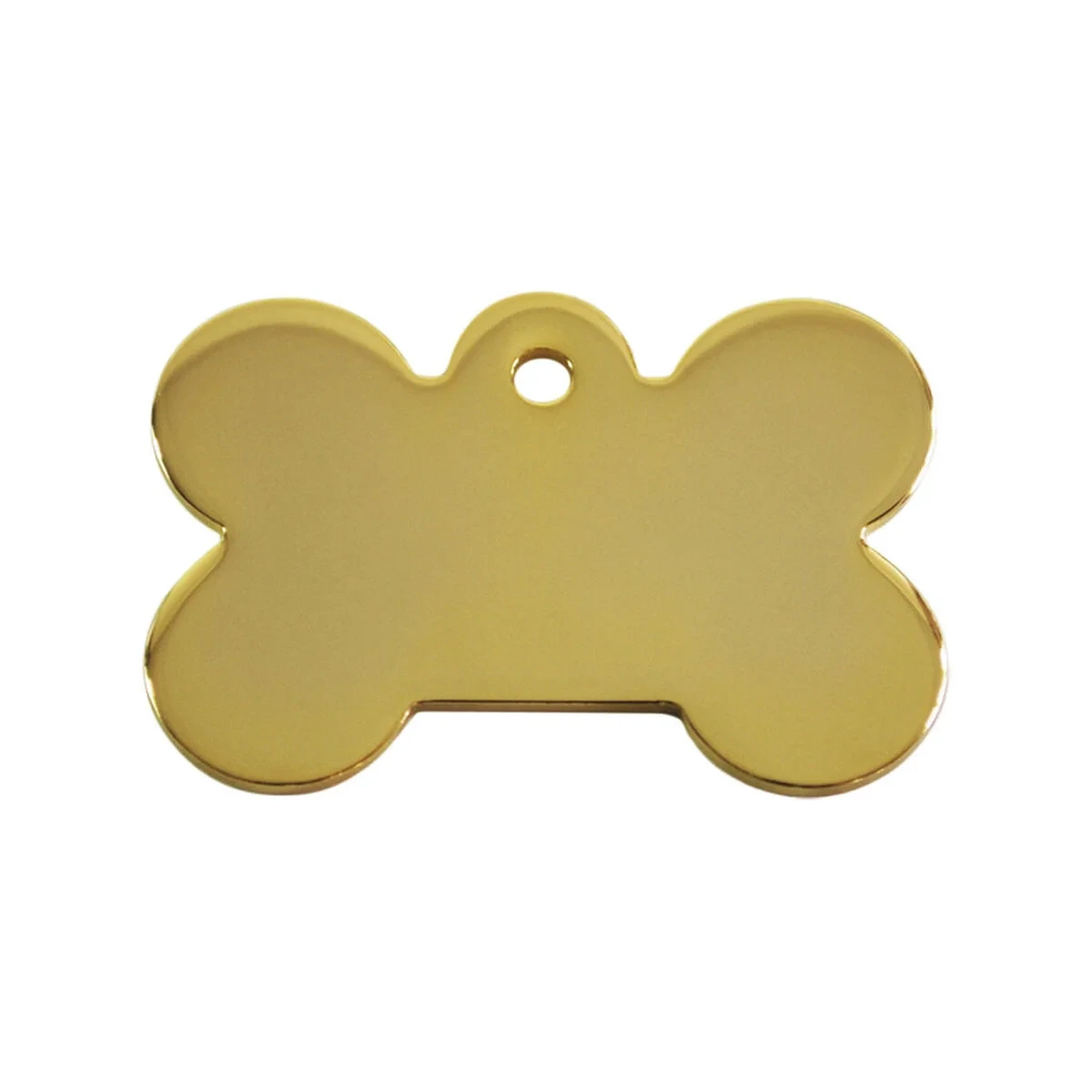 Placa identificativa para collar Imarc Bone Amarillo Dorado