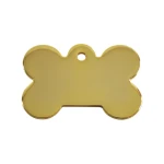 Placa identificativa para collar Imarc Bone Amarillo Dorado