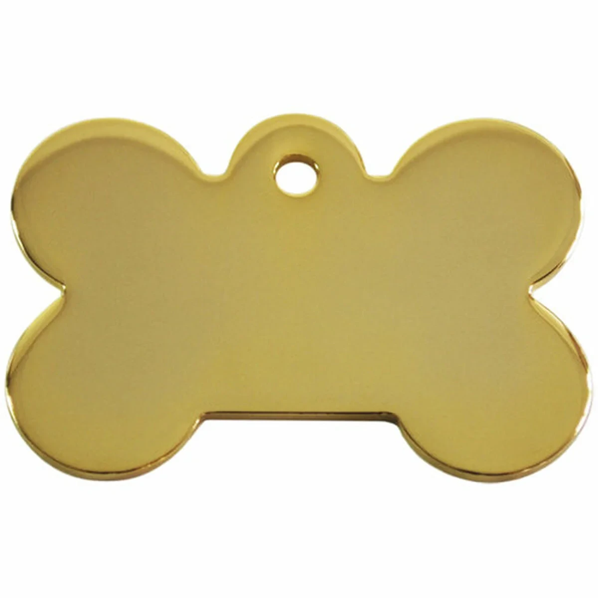 Placa identificativa para collar Imarc Bone Amarillo Dorado