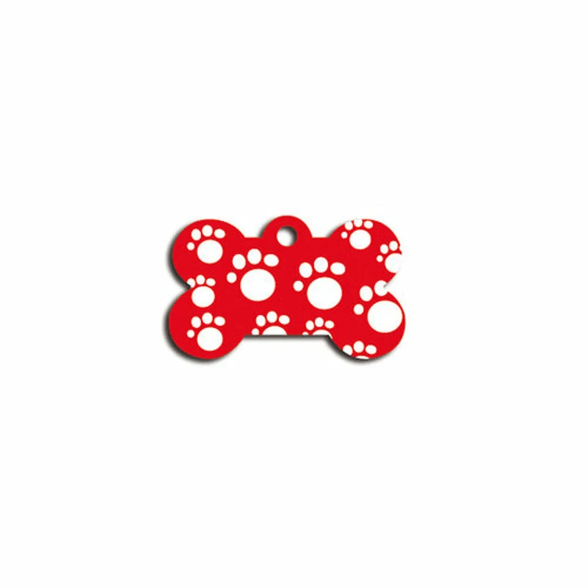 Placa identificativa para collar Imarc Bone Rojo