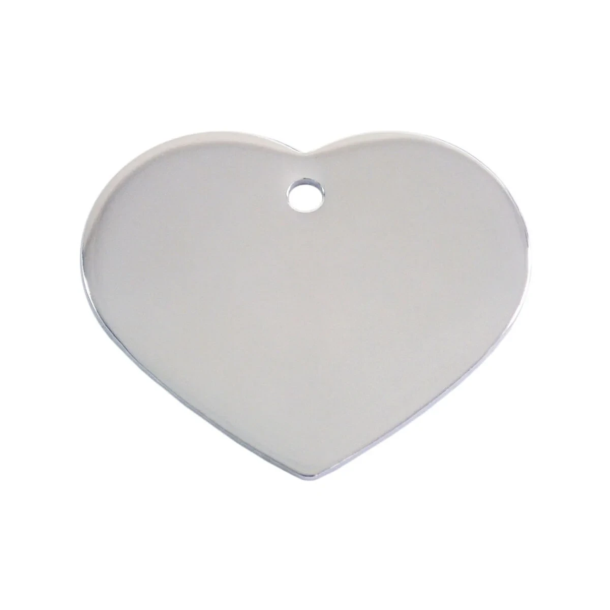Placa identificativa para collar Imarc Heart Plateado