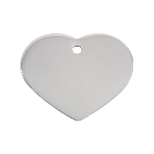Placa identificativa para collar Imarc Heart Plateado