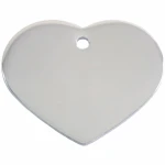 Placa identificativa para collar Imarc Heart Plateado