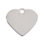 Placa identificativa para collar Imarc Heart Plateado