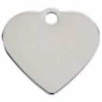 Placa identificativa para collar Imarc Heart Plateado